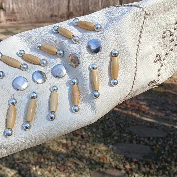 USA BIKERS DREAM APPAREL LEATHER FRINGE JACKET sz M/L - Picture 5 of 14